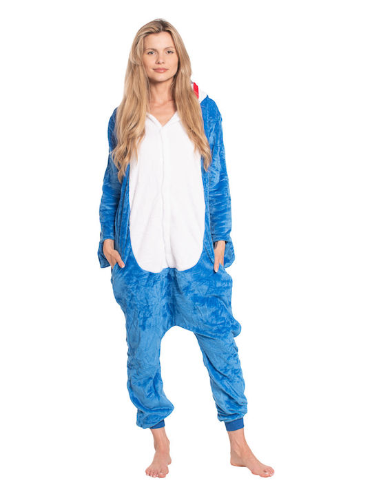 Winter Women's Blue Onesie Pajama