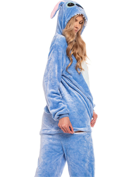 Winter Women's Onesie Pajama Blue
