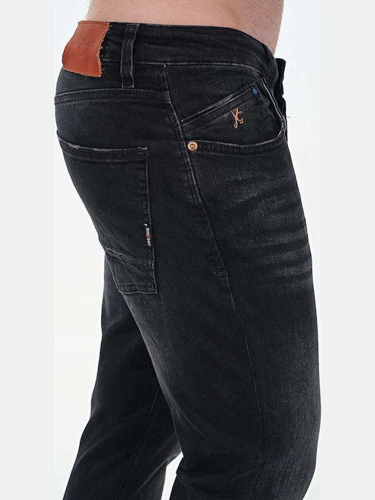 Men's Jeans Pants Elastic with Regular Fit Black