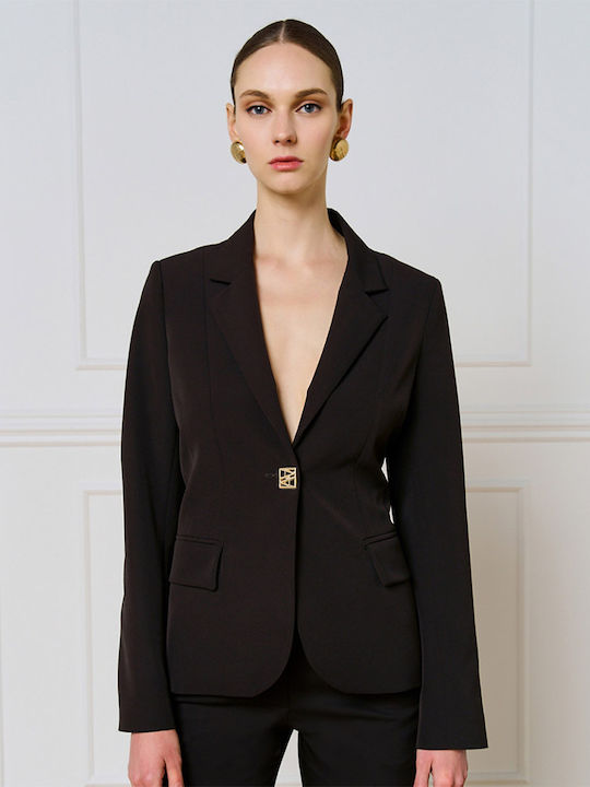 Access Women's Waisted Blazer Black
