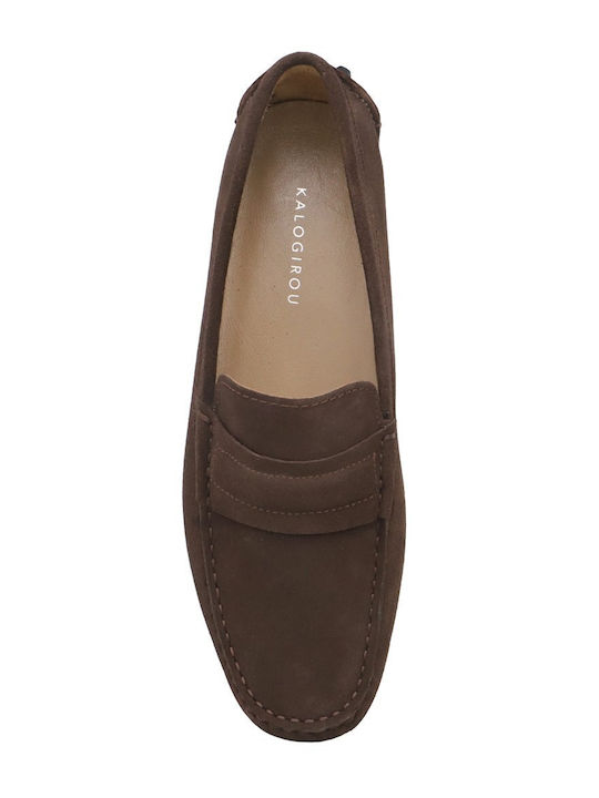 Men's Suede Loafers Brown