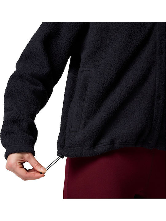 Full Fleece Damen Jacke in Schwarz Farbe