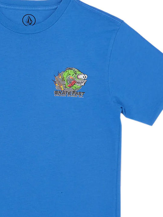 Kids' T-shirt Blue Skate Fast