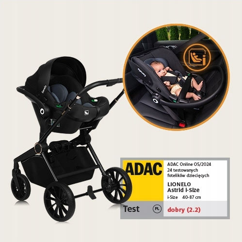 Lionelo Mika Plus Kinderwagen Geeignet für Neugeborene Mocha Mousse