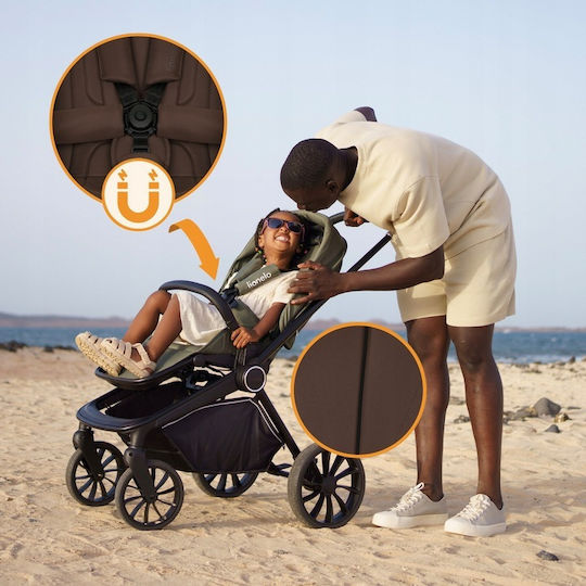 Lionelo Mika Plus Kinderwagen Geeignet für Neugeborene Mocha Mousse