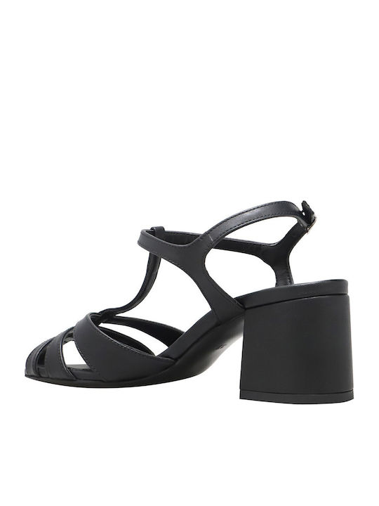 Leder Sandalen Schwarz