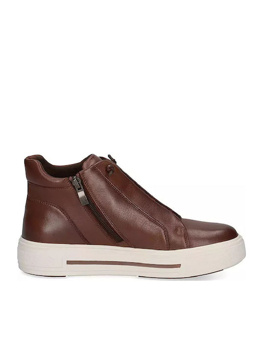 Γυναικεία Μποτάκια Cognac Nappa
