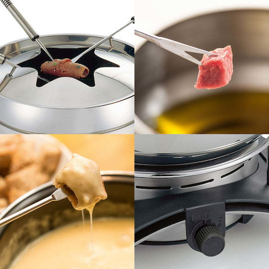 Novis Vas pentru Fondue Electric din Oțel Inoxidabil Argintiu 28.4x25.2x27.8buc