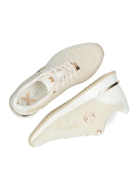 Gitte Glitter Damen Sneakers Off White
