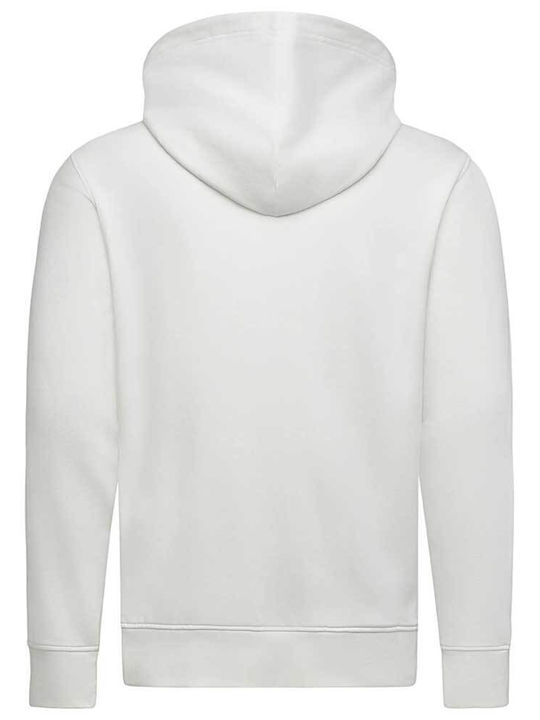Sweatshirt with Hood Ecru