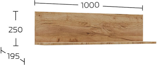 Ράφι Τοίχου Callisto100 100x19.5x25εκ. Ράφι Τοίχου Callisto100 100x19.5x25εκ.