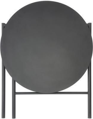 Disc Round Dining Room Table Collapsible Wooden with Metal Frame Black 70x70x72cm