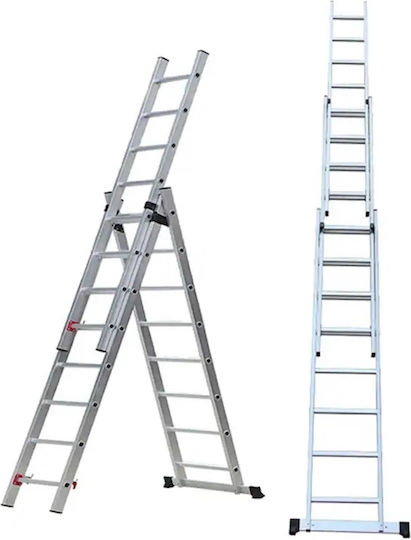 Veritas Triplu Scara combinata Aluminiu 3x13