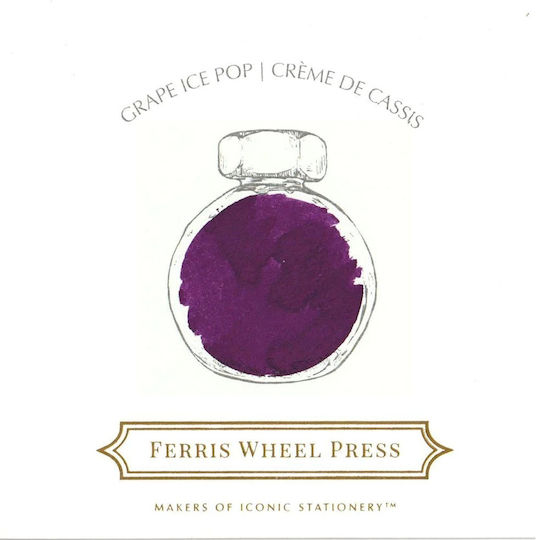 Ferris Wheel Press Ανταλλακτικό Μελάνι για Πένα μελάνης Πλούσιους και όριμους τόνους Όμορφες σκιές χαμηλή λάμψη Είναι βασισμένο στο νερό και συμβατό με πένες όλων των κατασκευαστών Το διάσημο καπάκι από μπρούτζο 38ml