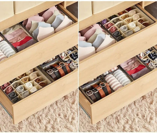 Organizator Textil Pentru Haine Șosete Lenjerie Intimă Legături Bej 32x16x10cm