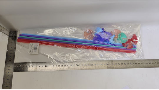 Set 10 Bețe Pentru Baloane Rozete Flippy Suporturi Din Plastic Ușor De Instalată Reutilizabilă Aniversare Nuntă Decorațiune De Ziua De Naștere 40 Cm Multicolor