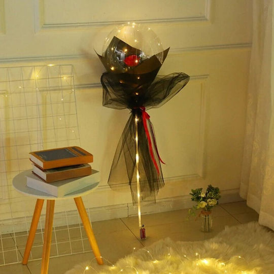Led Balloon Rose Lights Flippy Bouquet Type 35 Cm Diameter Red