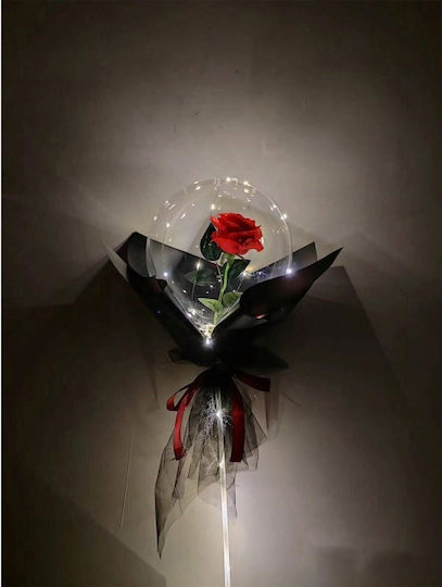 Led Balloon Rose Lights Flippy Bouquet Type 35 Cm Diameter Red