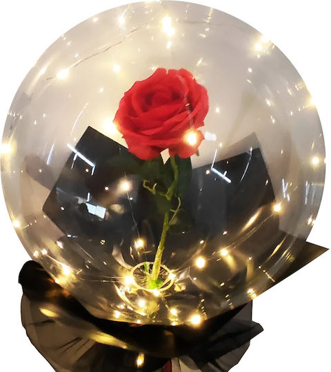 Led Balloon Rose Lights Flippy Bouquet Type 35 Cm Diameter Red