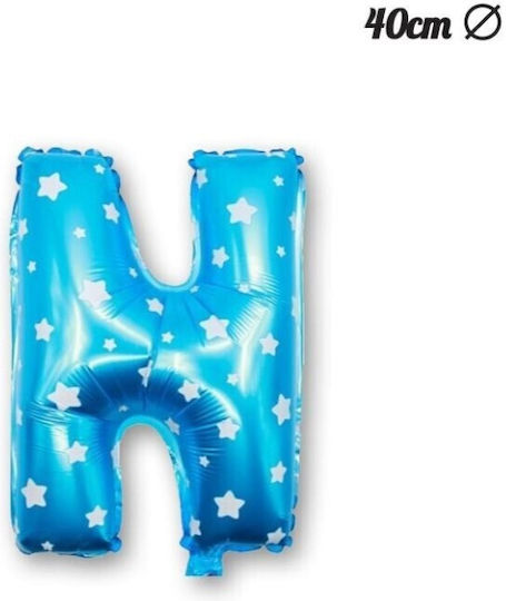 Baloane Litera Folie Metalică N Flippy 40 Cm Formă Stea Imprimare Umflare Heliu Aer Ambalaj Individual Pai Inclus Albastru