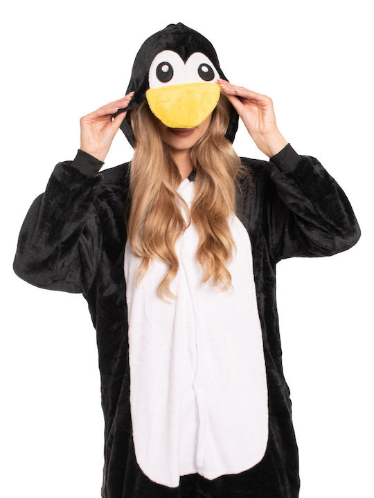 Pijama Onesie De Iarnă Pentru Femei Neagră