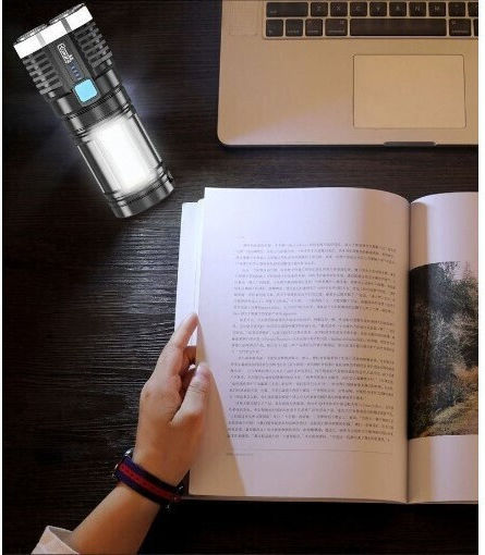Lumină de lucru și de sit, cu baterie Lanternă LED IPX5 cu Luminozitate Maximă 800lm Negru