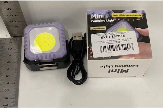 Lumină de lucru și de sit, cu baterie Lanternă Brevet LED IPX5 cu Luminozitate Maximă 500lm Violet