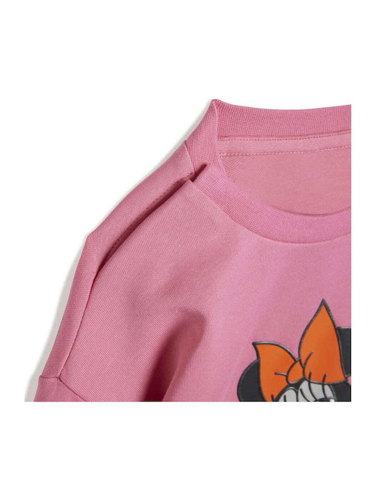Kids Sweatpants Set With Top Pink 2 Pieces