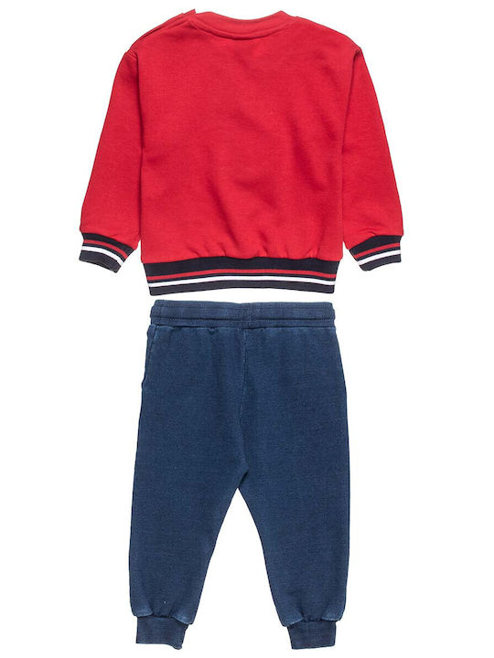 Kids Sweatpants Set Red 2pcs