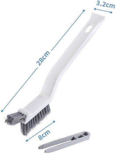 Perie De Curățare A Rosturilor Podelei 3în1 Flippy 28 Cm Lungime Mâner Perii Din Oțel Pp Plastic Clește Pentru Îndepărtarea Părului Alb