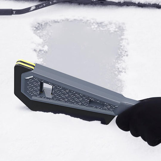 Răzuitoare de Zăpadă Auto cu Două Capete Flippy Universal pentru Îndepărtarea Zăpezii de pe Mașină Mâner Lung Ergonomic Detasabil pentru Geamuri și Caroserie Ușor de Folosit 67x12,5 cm Mov