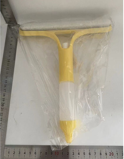 Răzuitor De Curățare 3 În 1 Flippy Multifuncțional Pentru Casă Și Mașină Sticlă Pulverizatoare Răzuitor Din Silicon Burete 21,5 X 25,7 Cm Galben
