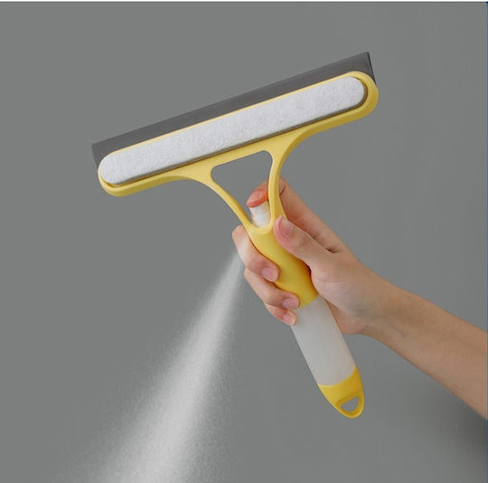 Răzuitor De Curățare 3 În 1 Flippy Multifuncțional Pentru Casă Și Mașină Sticlă Pulverizatoare Răzuitor Din Silicon Burete 21,5 X 25,7 Cm Galben