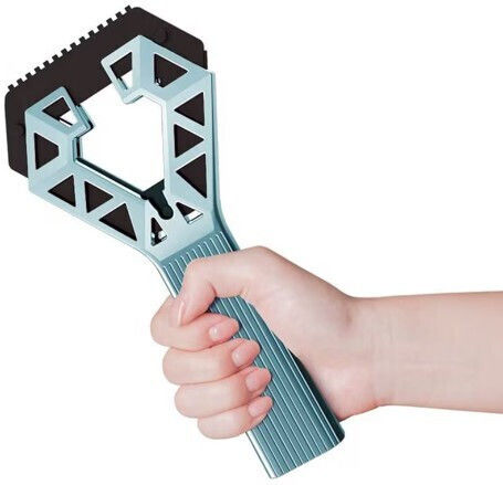 Flippy Universal Single-ended Snow Scraper Car Ergonomic Detachable Handle Windows Bodywork Easy To Use 23.5x4.3 Cm Blue