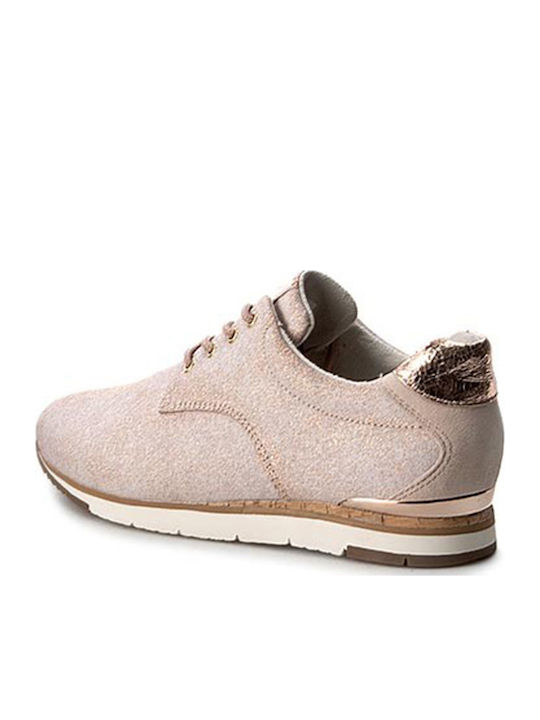 Leder Damen Oxfords in Rosa Farbe