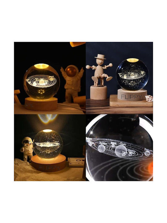 Διακοσμητικό Φωτιστικό LED Θερμό Λευκό 3D Illusion 3εκ.