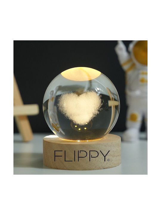 Dekorative Lampe Crystal Ball Weiß