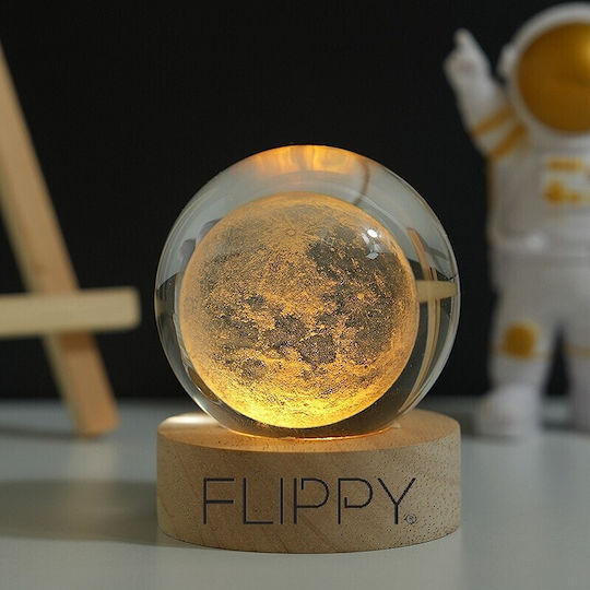 Dekorative Lampe Crystal Ball Weiß