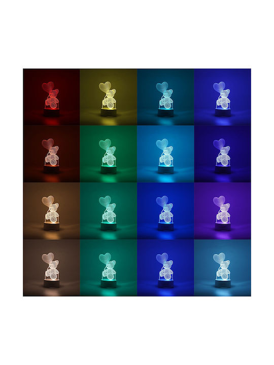 Διακοσμητικό Φωτιστικό LED 3D Illusion 3εκ.