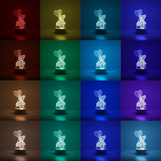 Διακοσμητικό Φωτιστικό LED 3D Illusion 3εκ.