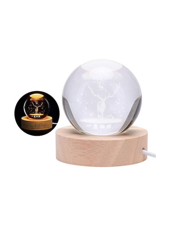 Διακοσμητικό Φωτιστικό LED Θερμό Λευκό Crystal Ball 3εκ.