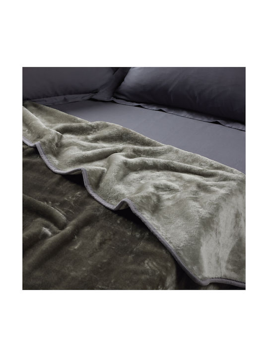 Das Home Κουβέρτα Βελουτέ 0290 Grey 160x220εκ.