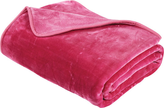 Das Home Decke Samt Pink 160x220cm