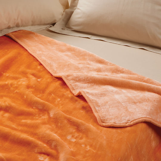 Das Home Blanket Velvet 0297 Salmon 160x220cm