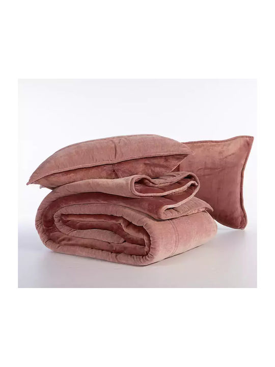 Nef-Nef Homeware Κουβερτοπάπλωμα Υπέρδιπλο 220x240εκ. Vania Rose 250 GSM