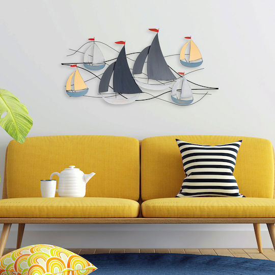 Wallity Διακοσμητικό Τοίχου από Μέταλλο Hizir 120x62cm