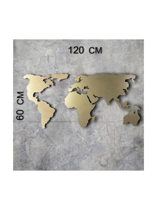 Wallity Wanddekoration Gold aus Metall 120x60cm