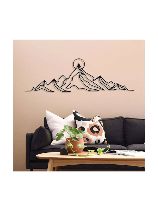 Wallity Decorative Everest Silhouette Black Metallic 119.5x37cm
