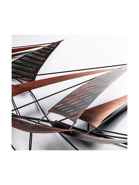 Barbaros Wall Decor 930dyu1277 125x4x74cm Black-copper Wallity Metal