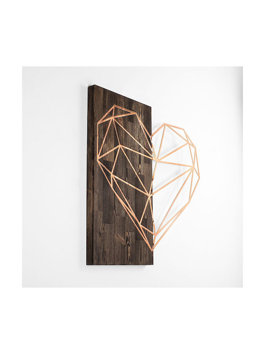 Wallity 3D Mixed Art Copper from Wood 58x58cm